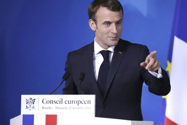 French President Emmanuel Macron is aiming to secure as much access to the UK's fishing waters as possible. Picture: AP