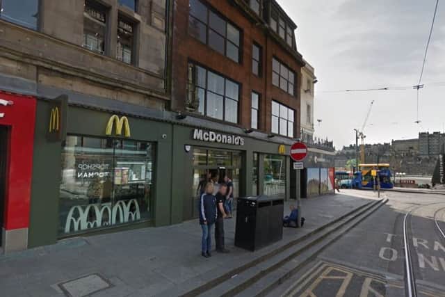 The McDonald's restaurant at St Andrew Square