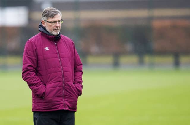 Hearts manager Craig Levein oversees training. Picture: SNS