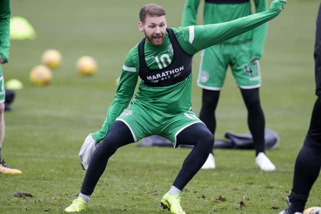 Martin Boyle has returned fit and ready to play his part for Hibs after scoring for Australia in midweek. Pic: SNS