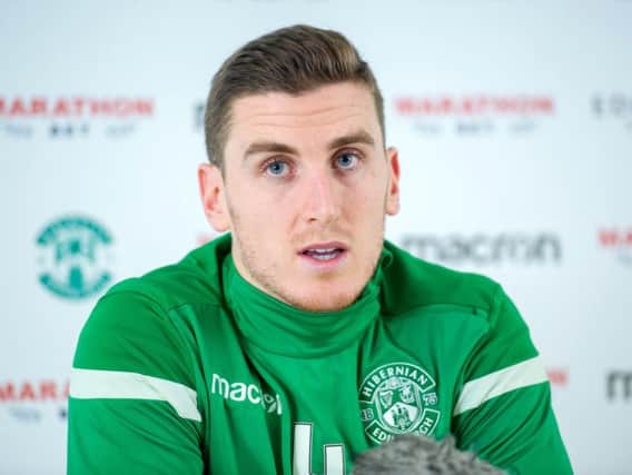 Paul Hanlon returns to the starting XI for this afternoon's match against Dundee. Pic: SNS
