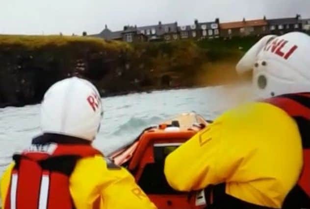 The crew head to the rescue. Picture: RNLI