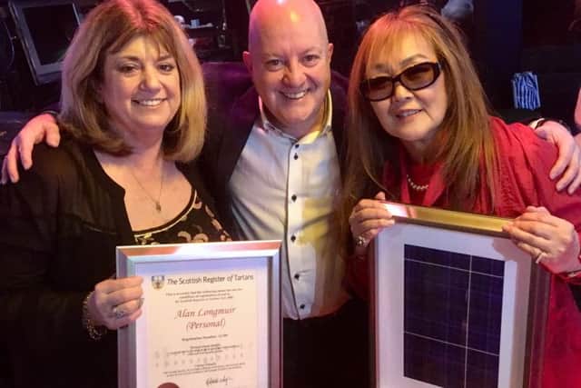 Eileen, left, with Liam Rudden and Peko McKeown.