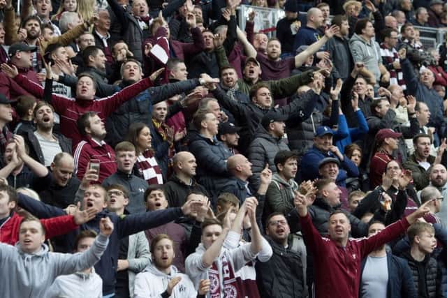Hearts fans have backed the club in numbers over recent seasons. Pic: SNS