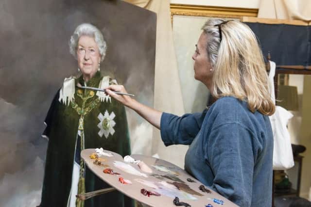 A new portrait of the Queen has gone on display at the Palace of Holyroodhouse. Picture: Royal Collection Trust/Â© Her Majesty Queen Elizabeth II/PA Wire