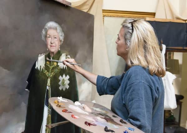 A new portrait of the Queen has gone on display at the Palace of Holyroodhouse. Picture: Royal Collection Trust/Â© Her Majesty Queen Elizabeth II/PA Wire