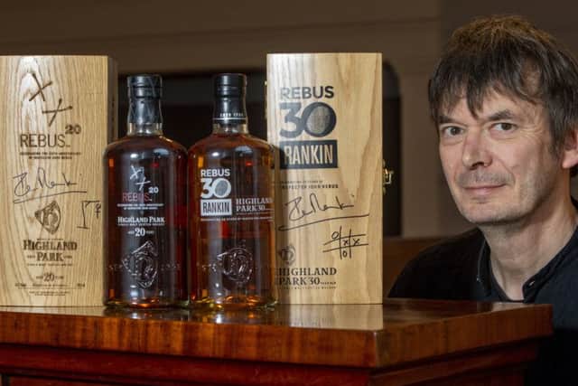 Author Ian Rankin, who created the character Inspector Rebus, will sell two special Rebus anniversary bottles of whisky. Picture: SWNS