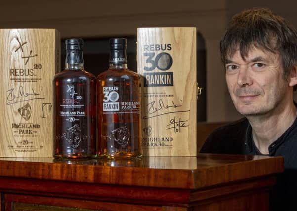 Author Ian Rankin, who created the character Inspector Rebus, will sell two special Rebus anniversary bottles of whisky. Picture: SWNS