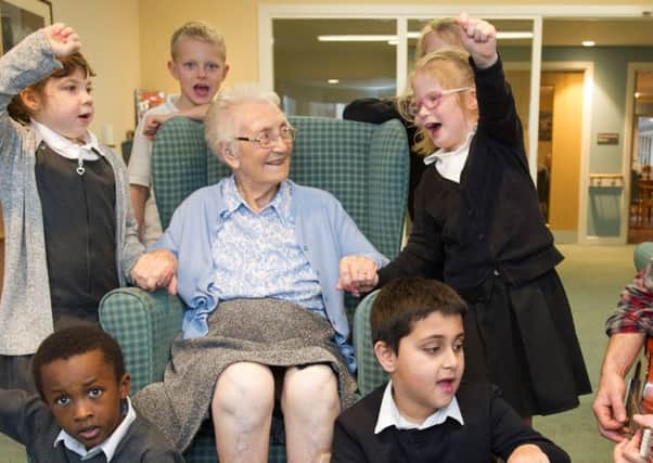Pupils from Granton Primary School delighted residents at Royston Court care home. Picture: Copyright Chris Watt