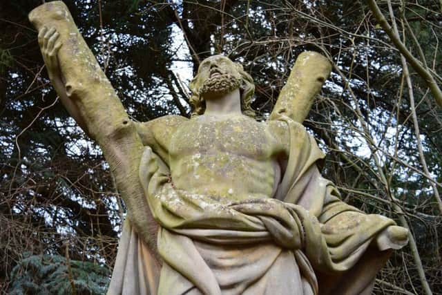The University of St Andrews' life-size statue of of Scotland's patron saint which is missing its left hand. Picture: PA Wire