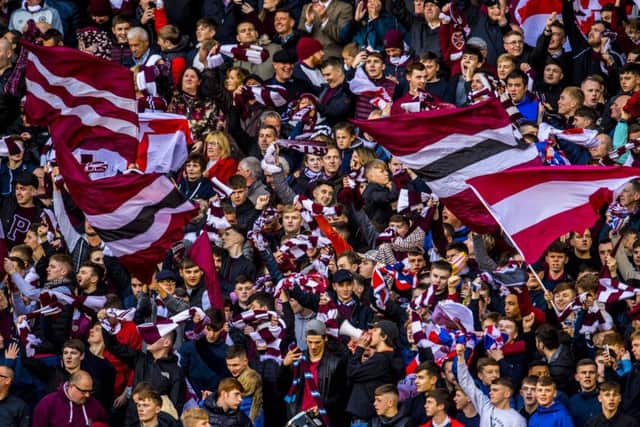 Hearts fans have reacted to the club's email regarding standing at matches. Picture: SNS/Alan Harvey