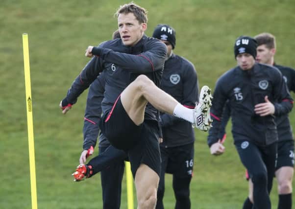 Christophe Berra trained on Friday ahead of the Rangers clash