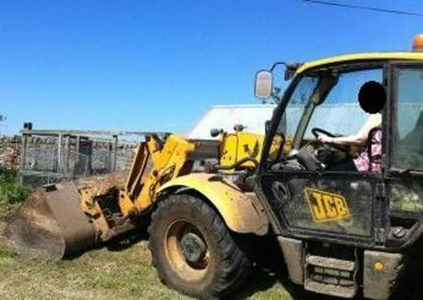 This JCB was taken overnight from Macmerry. Picture: Police Scotland