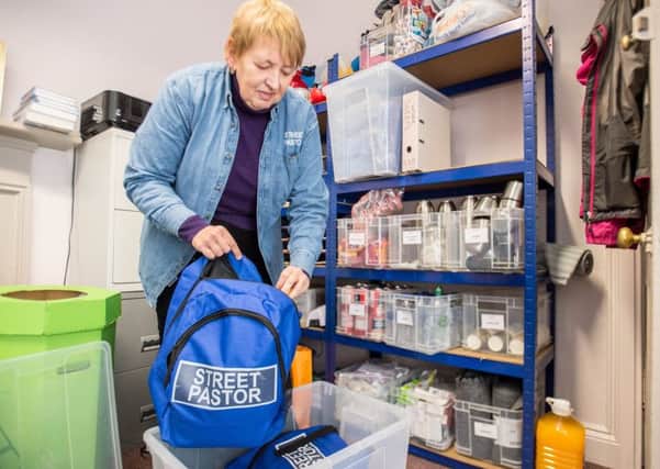 Street pastors getting organised before they hit the streets. Pic: Wullie Marr Photography