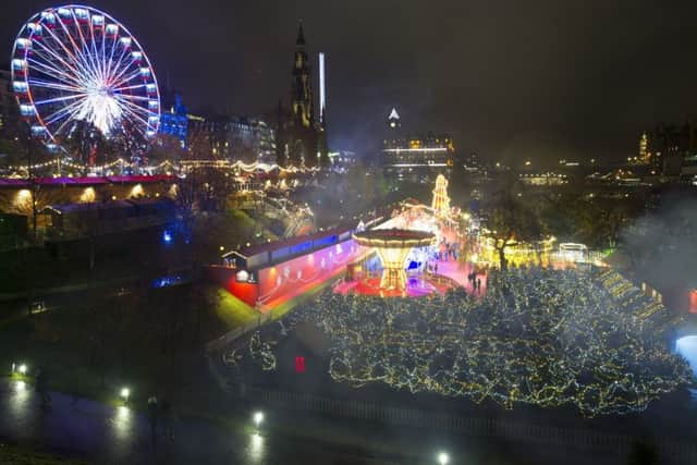 Edinburgh's Christmas Market at Princes Street and the Mound, is hugely popular. Picture: TSPL