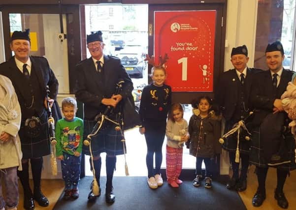 Haddington pipers entertained the kids