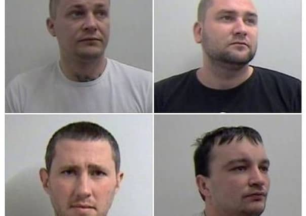 The four Latvian men who were each jailed for four years and 11 months Pic: Police Scotland