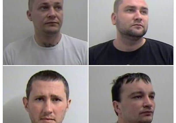 The four Latvian men who were each jailed for four years and 11 months Pic: Police Scotland