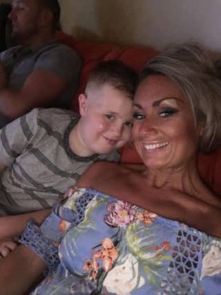Luke Stewart with his mum, Jennifer Ure Stewart