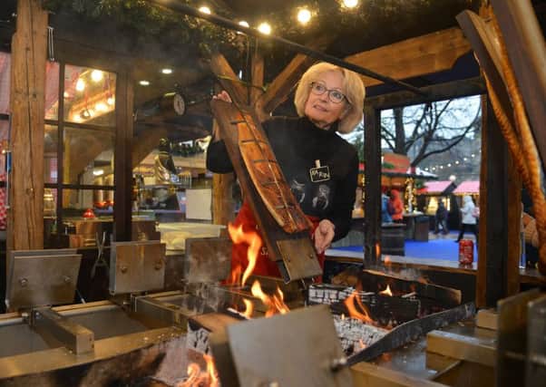 Don't miss the smoked salmon at Edinburgh's Christmas Market. Picture: Jon Savage
