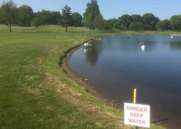 A new water feature presents a challenge on the 16th hole at Bruntsfield Links Golfing Society