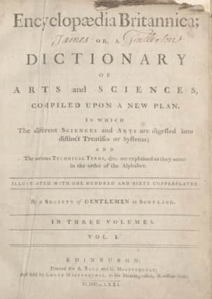 The National Library of Scotland has published online a rare first edition of Encyclopaedia Britannica to mark its 250th anniversary