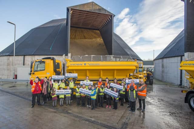 Some of the children with their winning names. Pic: West Lothian Council