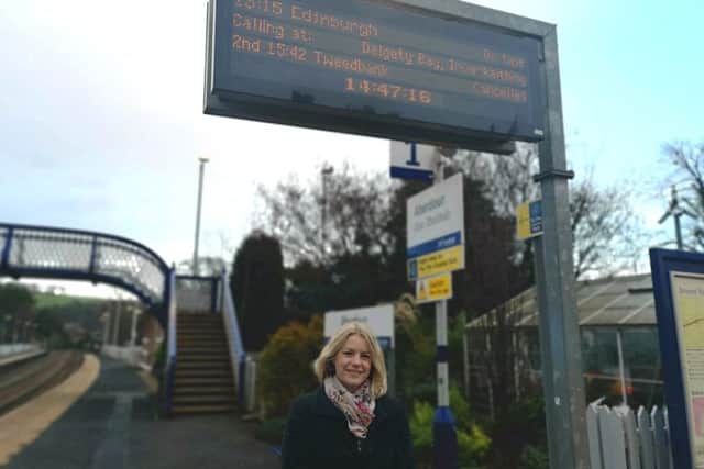 Rachel Bell
 at Aberdour station