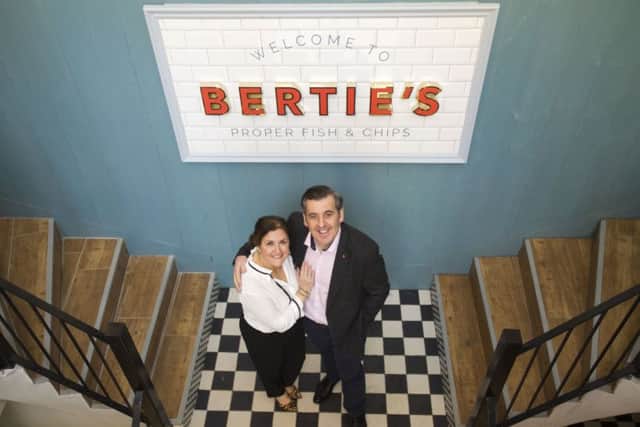 Owners Angela Crolla and Tony Crolla inside Bertie's Restaurant & Bar in Victoria Street.