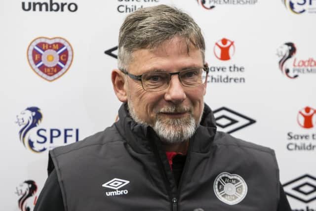 Craig Levein is happy with his Hearts squad. Pic: SNS