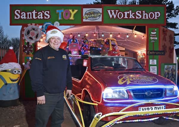 Ian Robertson, 50, owner of The Garage (Whitburn) Limited with the sleigh. Pic:

Neil Hanna Photography