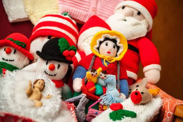 A 69-YEAR-OLD Midlothian woman who has knitted every day for the last 30 years has created a variety of Christmas teddies ahead of the festive season.