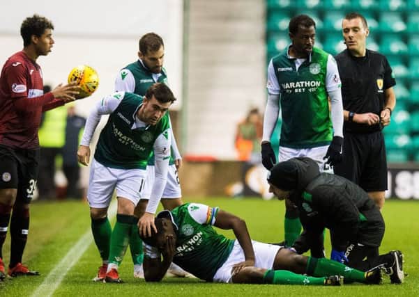 Marvin Bartley picked up an injury against St Mirren. Pic: SNS