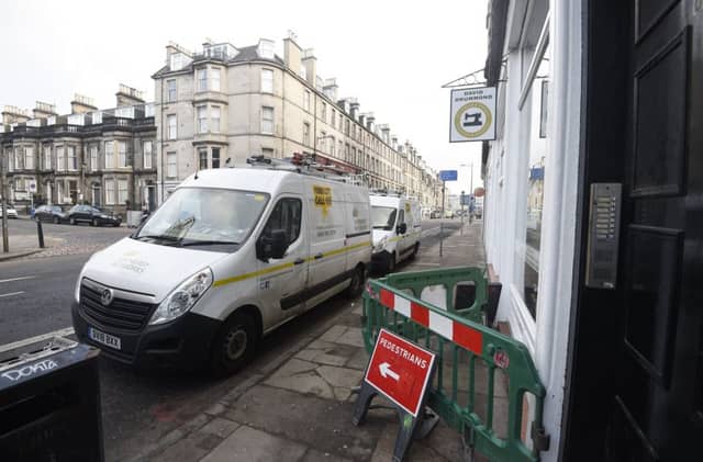 The dog was electrocuted on Haymarket Terrace. Pic: Greg Macvean