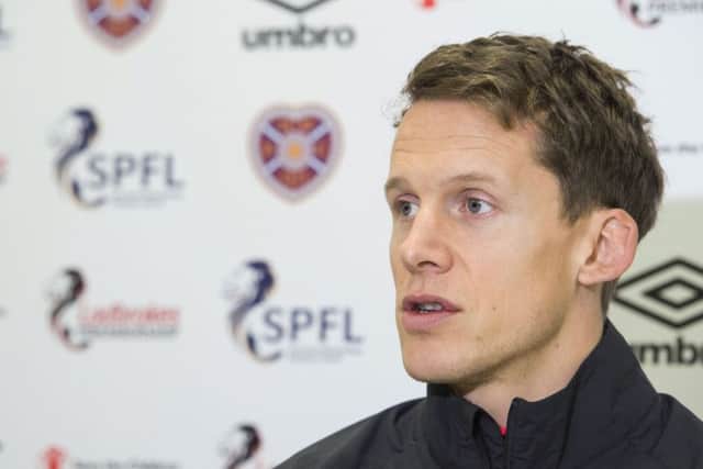 Christophe Berra made his debut for Hearts back in 2003. Pic: SNS