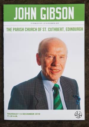 John Gibson's funeral took place at St Cuthberts church
