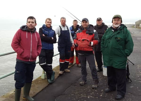Part of the group who fished Portobello Prom. Picture by Nigel Duncan Media