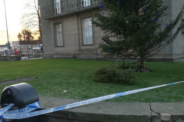 Police tape at Kirkcaldy Town Square (Pic: FFP)
