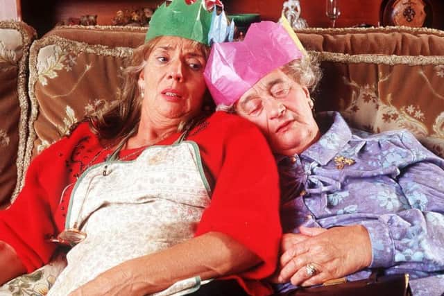 Sue Johnston and Liz Smith in 'The Royle Family' Christmas. Picture: 
ITV ARCHIVE