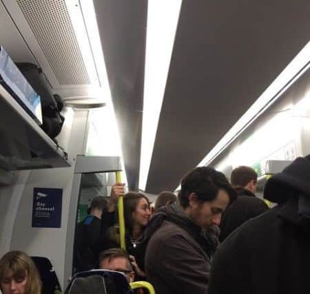 Scotrail overcrowding. Pic: sent in by reader
