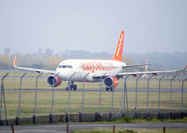 The easyJet flight (not pictured) was forced into an emergency landing before it reached Edinburgh. Picture: Michael Gillen