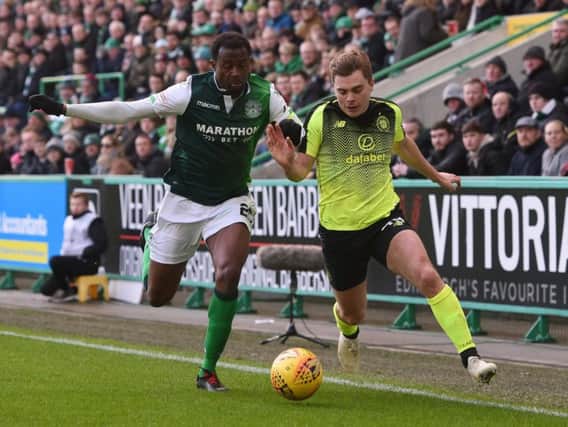 Efe Ambrose produced another impressive display for Hibs.