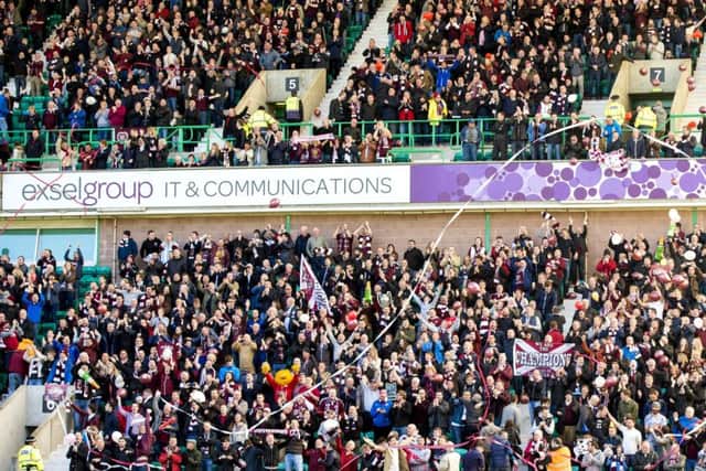 Hearts fans have sold out the away stand at Easter Road. Picture: SNS/Craig Williamson