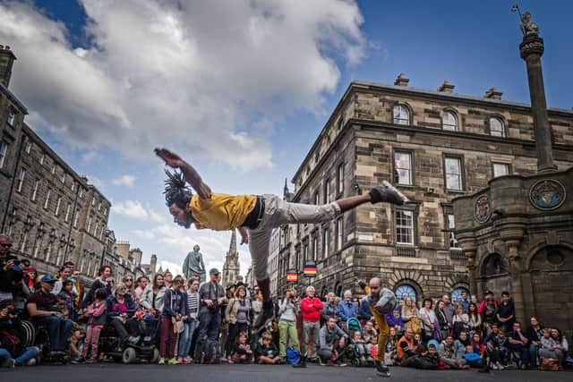 Le Patin Libre from Canada as part of the Edinburgh Fringe Festival. Credit steven scott taylor / J P License