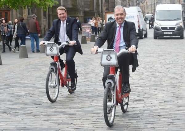 The Capital launched its new city-wide bike hire scheme, but a few eyebrows were raised when the main sponsors were named....who are they?  Picture: Greg Macvean