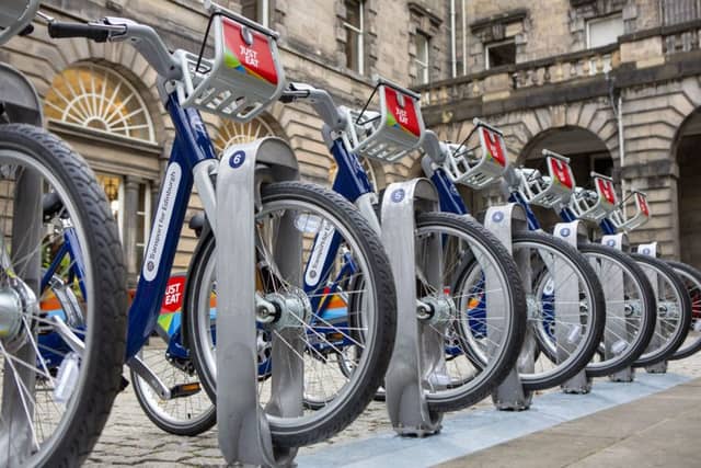The Just Eat cycles have been suspended from Victoria Park again after being attacked by vandals and thieves. Picture: SWNS