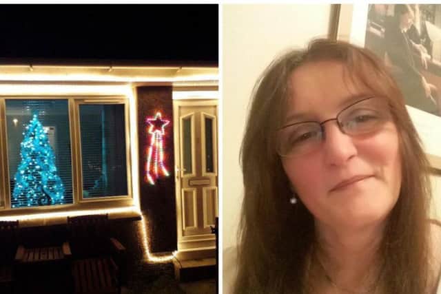 Annette has been putting up Christmas lights for years. Pic: Facebook