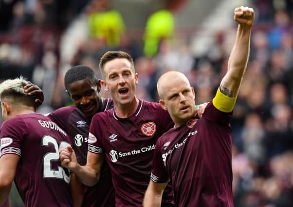 Hearts won eight of their first ten matches with Steven Naismith in the team