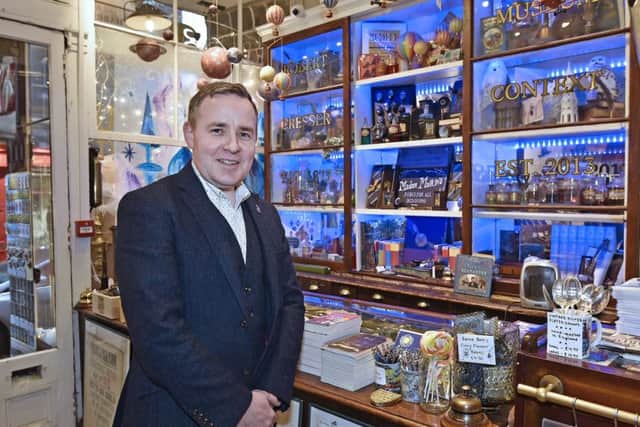 Andrew McRae, proprietor of four shops in the Capital including Victoria Streets Museum Context Picture: Neil Hanna