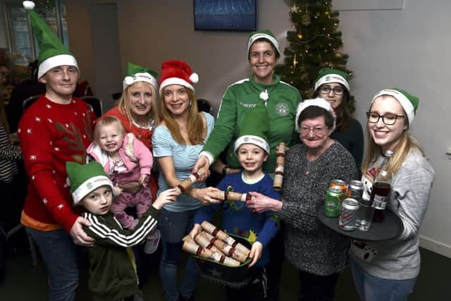 Leeann Dempster with helpers 

l-r Alexander age 7, Paul, Chantelle 1, Claire, Lady, Leeann, Nathan age 8, Tanya (Volunteer), Mary, Lucy (volunteer). Picture: Lisa Ferguson